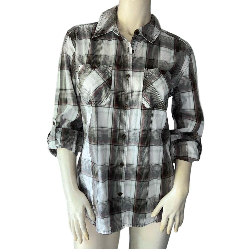 Carhartt Huron Plaid Button Down Western Long Sleeve Outdoor Shirt. Size Medium.
